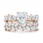 18k Rose Gold 18k Rose Gold Custom Diamond Engagement Ring - Three-Quarter View -  102092 - Thumbnail