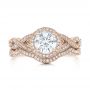 14k Rose Gold 14k Rose Gold Custom Diamond Engagement Ring - Three-Quarter View -  102138 - Thumbnail