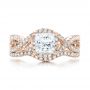 14k Rose Gold 14k Rose Gold Custom Diamond Engagement Ring - Three-Quarter View -  102148 - Thumbnail