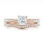 18k Rose Gold 18k Rose Gold Custom Diamond Engagement Ring - Three-Quarter View -  102253 - Thumbnail