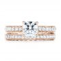 18k Rose Gold 18k Rose Gold Custom Diamond Engagement Ring - Three-Quarter View -  103303 - Thumbnail