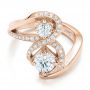 14k Rose Gold 14k Rose Gold Custom Diamond Engagement Ring - Flat View -  100782 - Thumbnail
