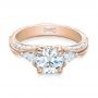 14k Rose Gold 14k Rose Gold Custom Diamond Engagement Ring - Flat View -  101229 - Thumbnail