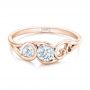 14k Rose Gold 14k Rose Gold Custom Diamond Engagement Ring - Flat View -  102089 - Thumbnail