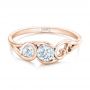 14k Rose Gold 14k Rose Gold Custom Diamond Engagement Ring - Flat View -  102089 - Thumbnail