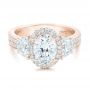 14k Rose Gold 14k Rose Gold Custom Diamond Engagement Ring - Flat View -  102415 - Thumbnail