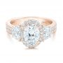 18k Rose Gold 18k Rose Gold Custom Diamond Engagement Ring - Flat View -  102415 - Thumbnail