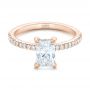 14k Rose Gold 14k Rose Gold Custom Diamond Engagement Ring - Flat View -  102856 - Thumbnail