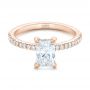 14k Rose Gold 14k Rose Gold Custom Diamond Engagement Ring - Flat View -  102856 - Thumbnail