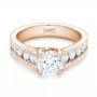 14k Rose Gold 14k Rose Gold Custom Diamond Engagement Ring - Flat View -  102886 - Thumbnail