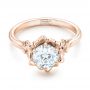 14k Rose Gold 14k Rose Gold Custom Diamond Engagement Ring - Flat View -  102896 - Thumbnail