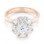18k Rose Gold 18k Rose Gold Custom Diamond Engagement Ring - Flat View -  102927 - Thumbnail