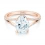 14k Rose Gold 14k Rose Gold Custom Diamond Engagement Ring - Flat View -  102946 - Thumbnail