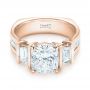 14k Rose Gold 14k Rose Gold Custom Diamond Engagement Ring - Flat View -  103017 - Thumbnail