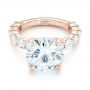 18k Rose Gold 18k Rose Gold Custom Diamond Engagement Ring - Flat View -  103336 - Thumbnail