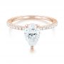 18k Rose Gold 18k Rose Gold Custom Diamond Engagement Ring - Flat View -  103604 - Thumbnail