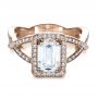 14k Rose Gold 14k Rose Gold Custom Diamond Engagement Ring - Flat View -  1159 - Thumbnail
