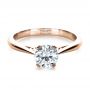 14k Rose Gold 14k Rose Gold Custom Diamond Engagement Ring - Flat View -  1162 - Thumbnail