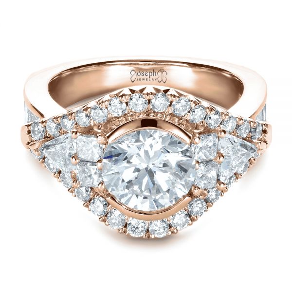 Custom Diamond Engagement Ring - front perspective