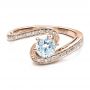 18k Rose Gold 18k Rose Gold Custom Diamond Engagement Ring - Flat View -  1449 - Thumbnail