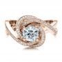 14k Rose Gold 14k Rose Gold Custom Diamond Engagement Ring - Flat View -  1476 - Thumbnail