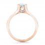 14k Rose Gold 14k Rose Gold Custom Diamond Engagement Ring - Front View -  100627 - Thumbnail