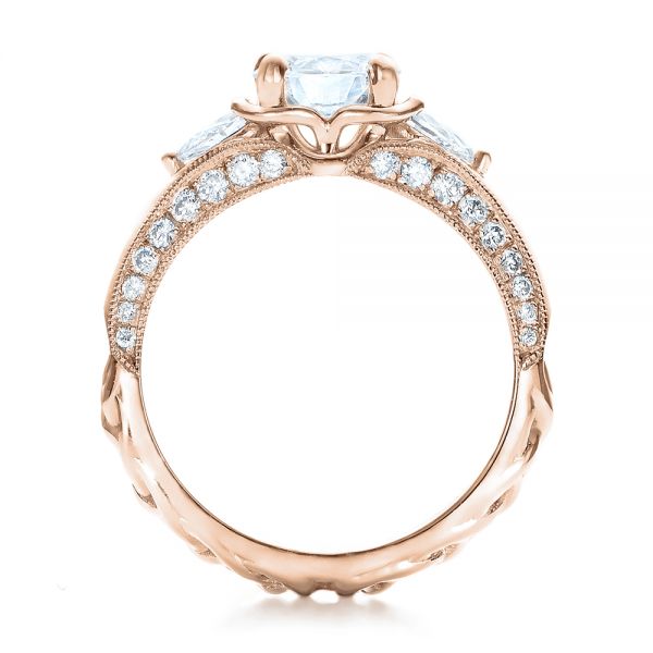 14k Rose Gold 14k Rose Gold Custom Diamond Engagement Ring - Front View -  101229