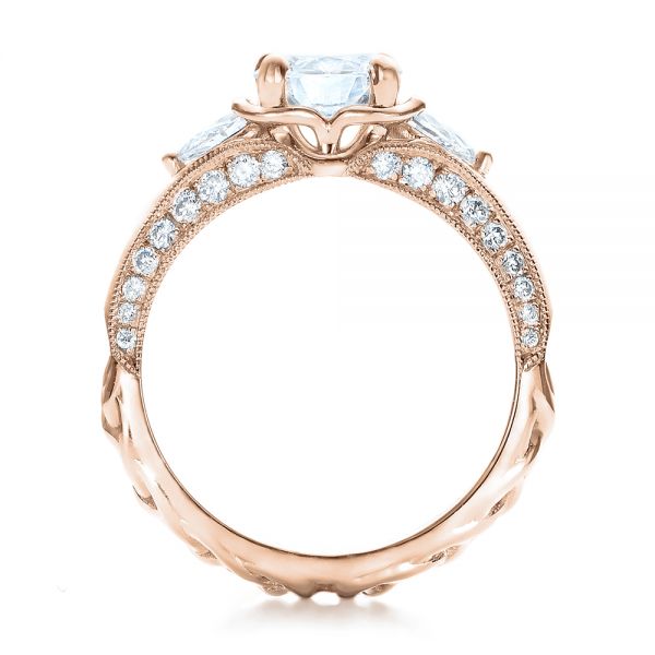14k Rose Gold 14k Rose Gold Custom Diamond Engagement Ring - Front View - 101229
