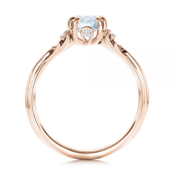 14k Rose Gold 14k Rose Gold Custom Diamond Engagement Ring - Front View - 102024