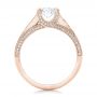 18k Rose Gold 18k Rose Gold Custom Diamond Engagement Ring - Front View -  102239 - Thumbnail