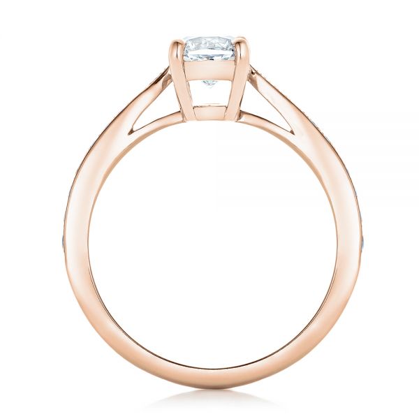14k Rose Gold 14k Rose Gold Custom Diamond Engagement Ring - Front View -  102253