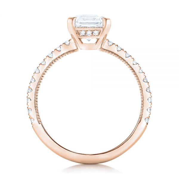 14k Rose Gold 14k Rose Gold Custom Diamond Engagement Ring - Front View - 102289