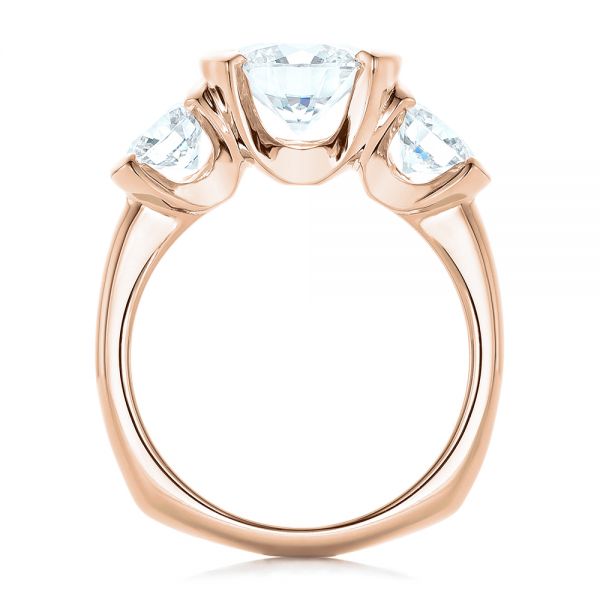 14k Rose Gold 14k Rose Gold Custom Diamond Engagement Ring - Front View -  102296