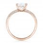 18k Rose Gold 18k Rose Gold Custom Diamond Engagement Ring - Front View -  102463 - Thumbnail