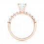 18k Rose Gold 18k Rose Gold Custom Diamond Engagement Ring - Front View -  102582 - Thumbnail