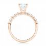 18k Rose Gold 18k Rose Gold Custom Diamond Engagement Ring - Front View -  102582 - Thumbnail