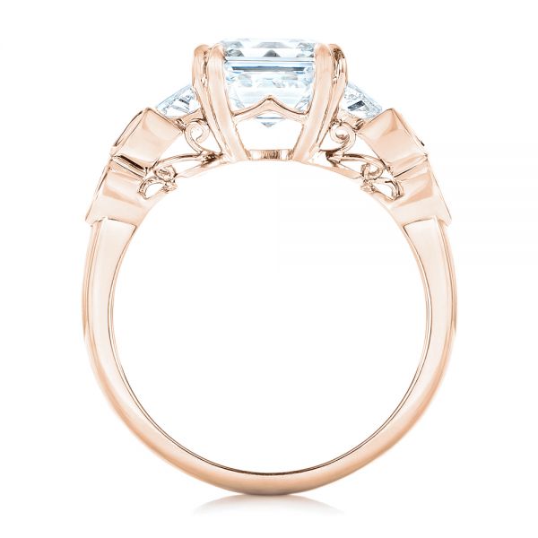 14k Rose Gold 14k Rose Gold Custom Diamond Engagement Ring - Front View - 102594