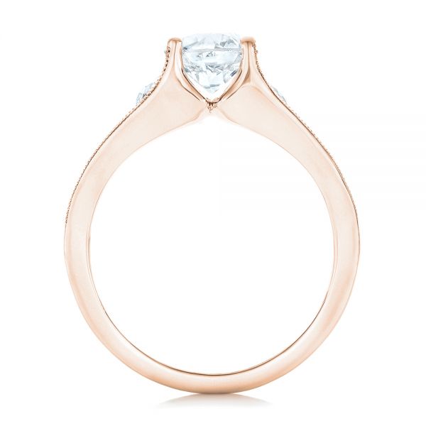 14k Rose Gold 14k Rose Gold Custom Diamond Engagement Ring - Front View -  102762