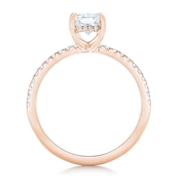 14k Rose Gold 14k Rose Gold Custom Diamond Engagement Ring - Front View -  102856