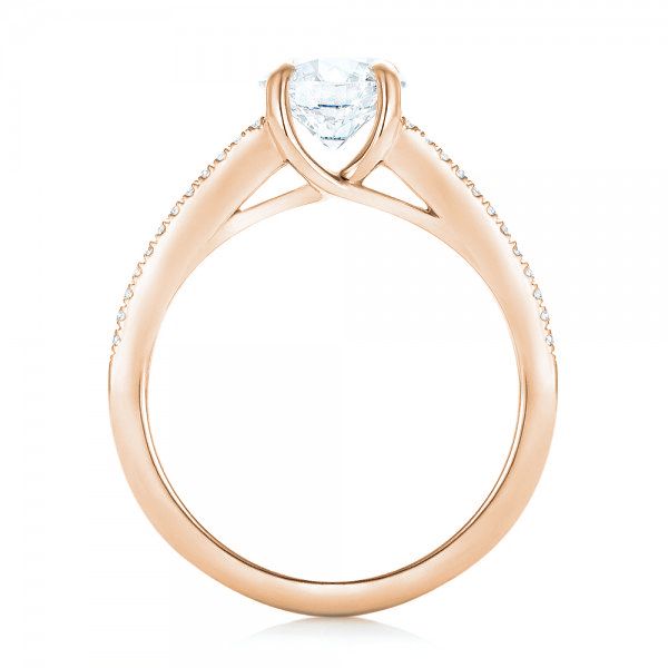 14k Rose Gold 14k Rose Gold Custom Diamond Engagement Ring - Front View - 102886