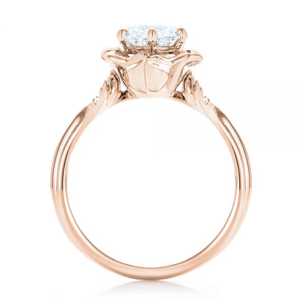14k Rose Gold 14k Rose Gold Custom Diamond Engagement Ring - Front View -  102896