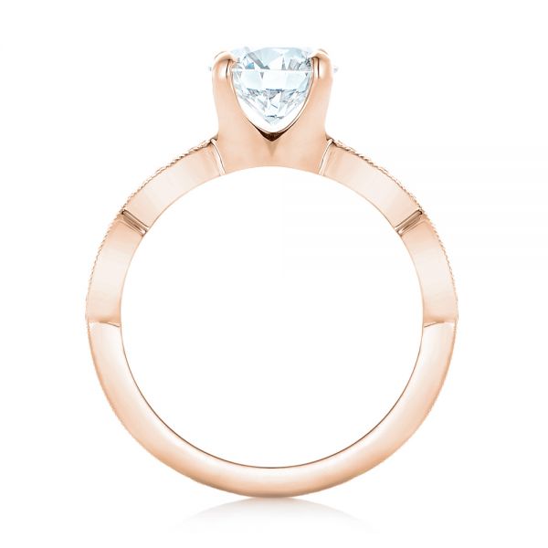 14k Rose Gold 14k Rose Gold Custom Diamond Engagement Ring - Front View -  102905