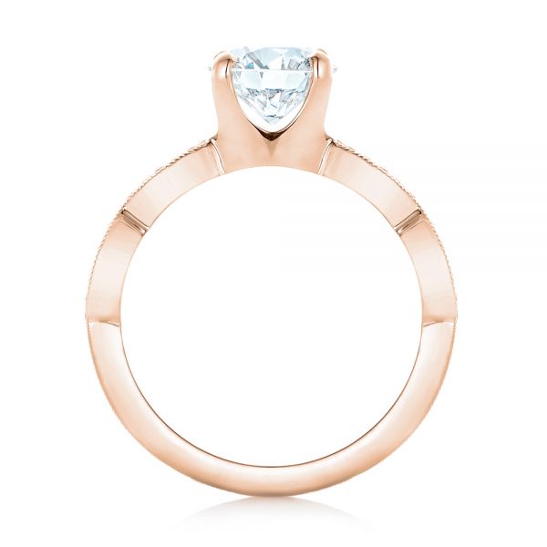 14k Rose Gold 14k Rose Gold Custom Diamond Engagement Ring - Front View - 102905
