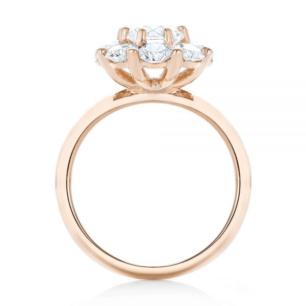 14k Rose Gold 14k Rose Gold Custom Diamond Engagement Ring - Front View -  102927