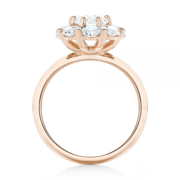 14k Rose Gold 14k Rose Gold Custom Diamond Engagement Ring - Front View - 102927