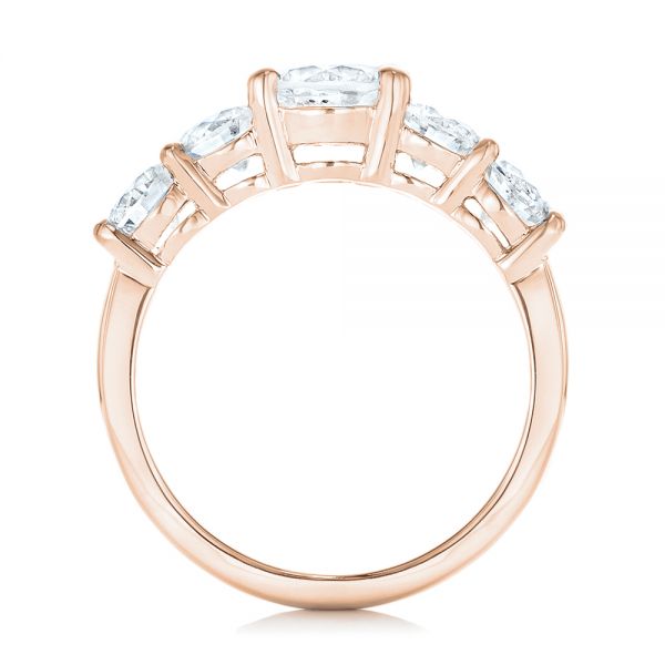 14k Rose Gold 14k Rose Gold Custom Diamond Engagement Ring - Front View -  102941