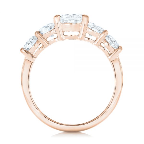 18k Rose Gold 18k Rose Gold Custom Diamond Engagement Ring - Front View - 102941