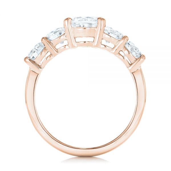 18k Rose Gold 18k Rose Gold Custom Diamond Engagement Ring - Front View -  102941