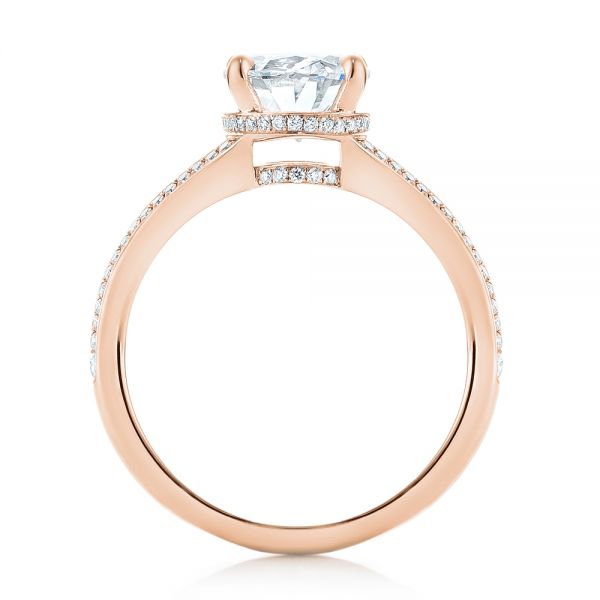 14k Rose Gold 14k Rose Gold Custom Diamond Engagement Ring - Front View -  102946