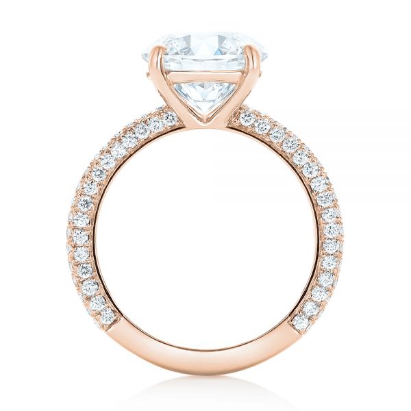 14k Rose Gold 14k Rose Gold Custom Diamond Engagement Ring - Front View - 102971